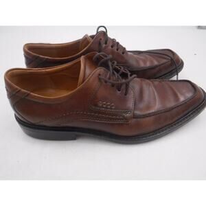 Ecco Oxford Dress Shoes‎ Shock Point Men's EU 44 10.5 Brown Leather Square Toe